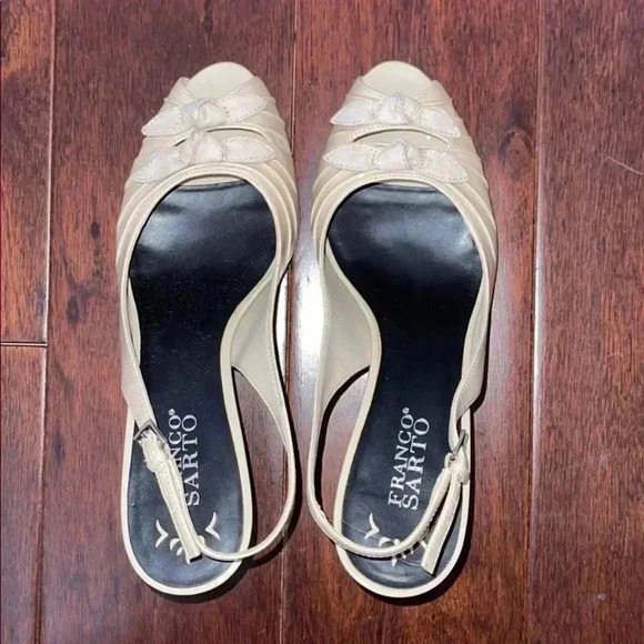 Franco Sarto Patten Leather Slingback Heels - Picture 5 of 9